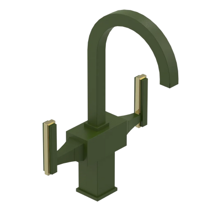 Rubinet Single Hole Dual Handle Lav. Set. (less drain) Green Envy