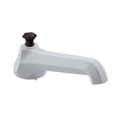 Rubinet Tub Filler Spout Deck Mount White