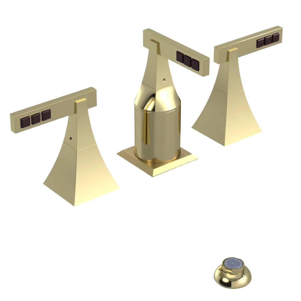 Rubinet Bidet Fitting with Spray, Diverter, and Vacum Breaker (Less Drain) Gold