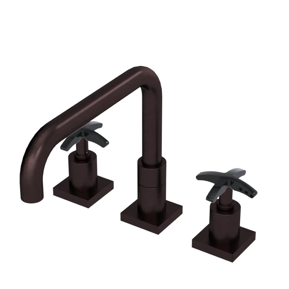 Rubinet Widespread Kitchen Set with Genesis Spout Oil Rubbed Bronze