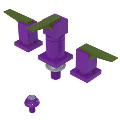 Rubinet Bidet Fitting with Spray, Diverter, and Vacuum Breaker (less drain) Purple Haze