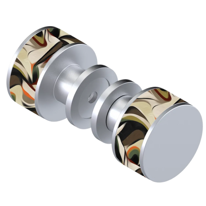 Rubinet Shower Door Knob (set) Satin Chrome