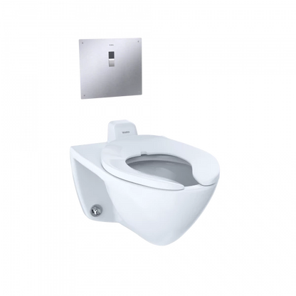 TOTO Commercial Flushometer Ultra-High Efficiency Toilet, 1.0/1.28/1.6 GPF, Elongated Bowl - Back Spud