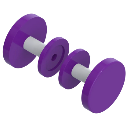 Rubinet Shower Door Knob (set) Purple Haze