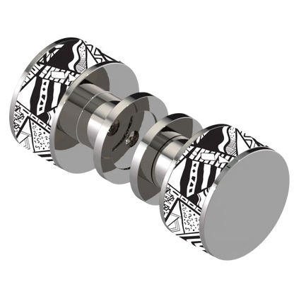 Rubinet Shower Door Knob (set) Polished Nickel
