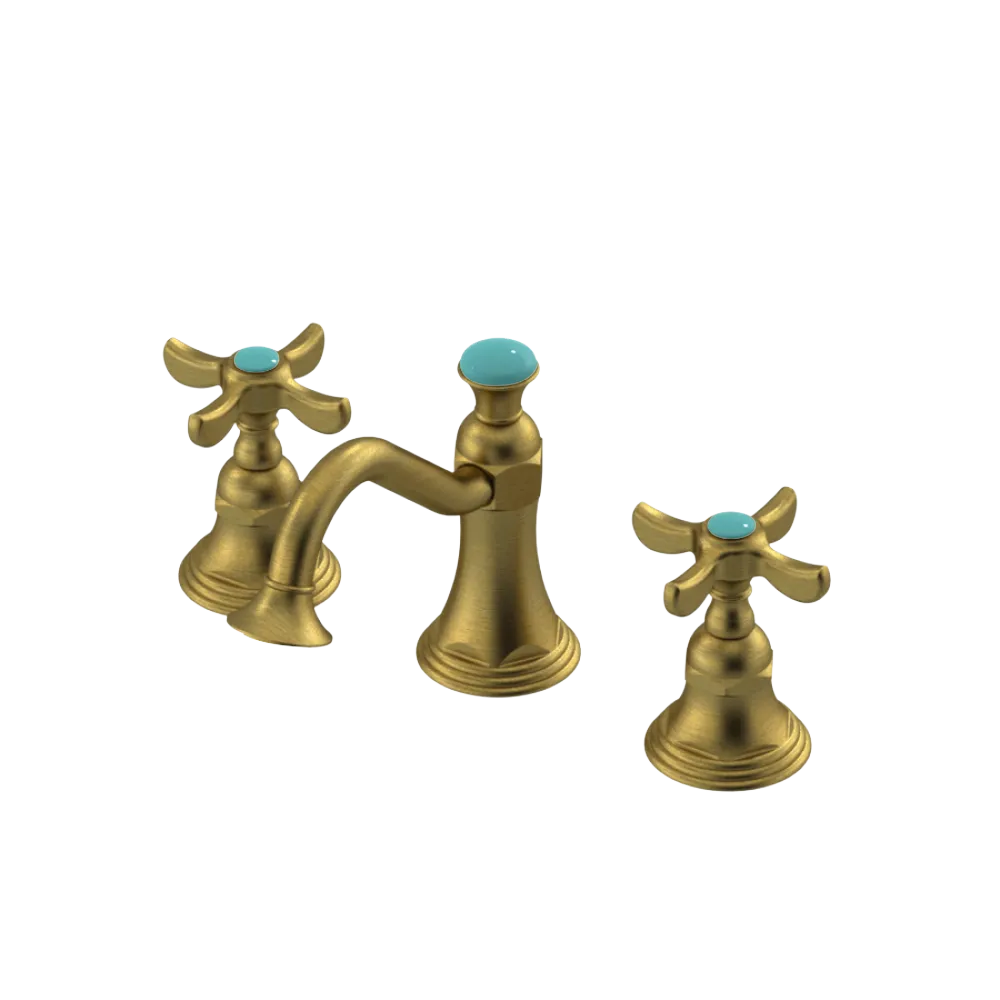 Rubinet Widespread Lav. Set. (less drain) Antique Brass Matt