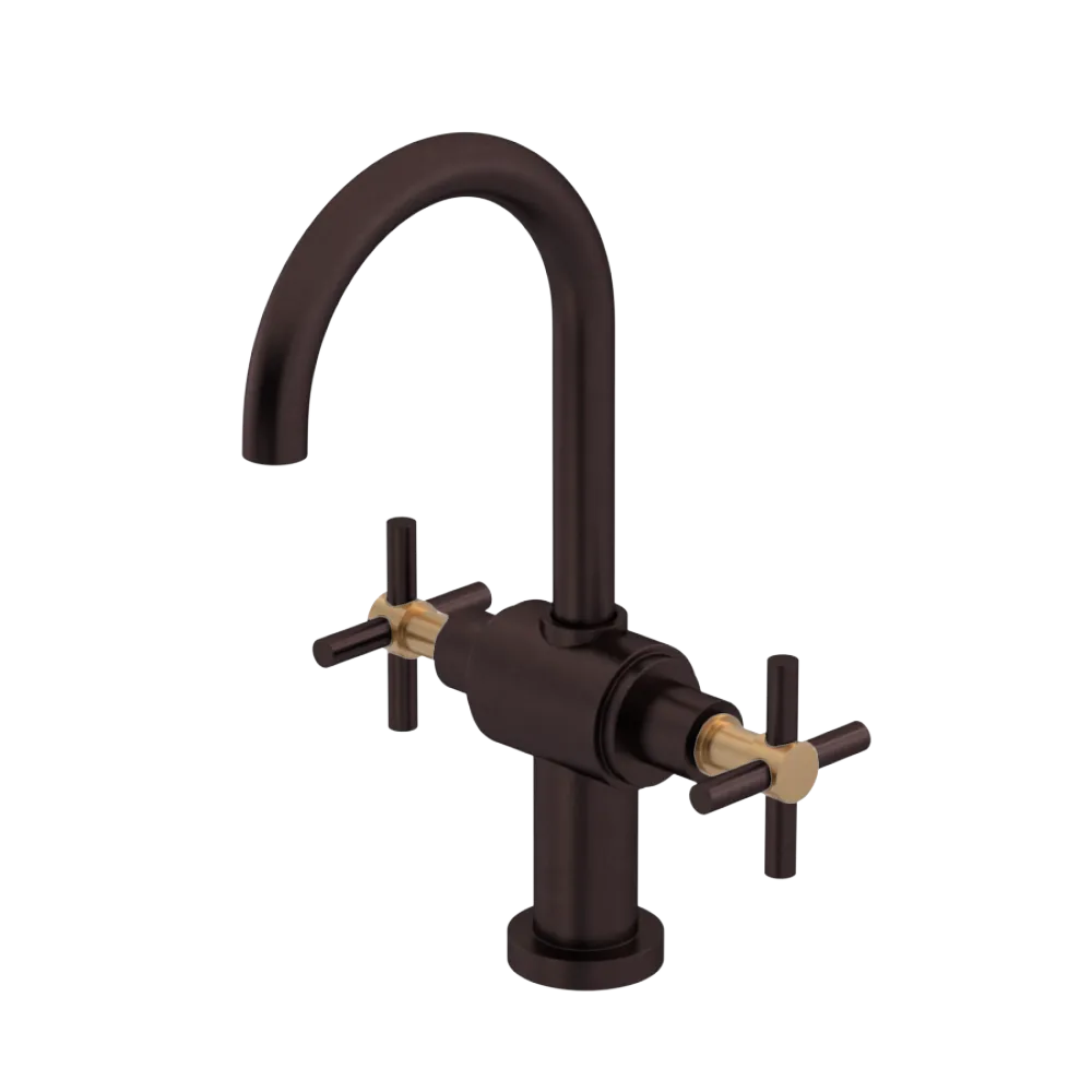 Rubinet Single Hole Dual Handle Lav. Set with LaSalle Spout (less drain) Oil Rubbed Bronze