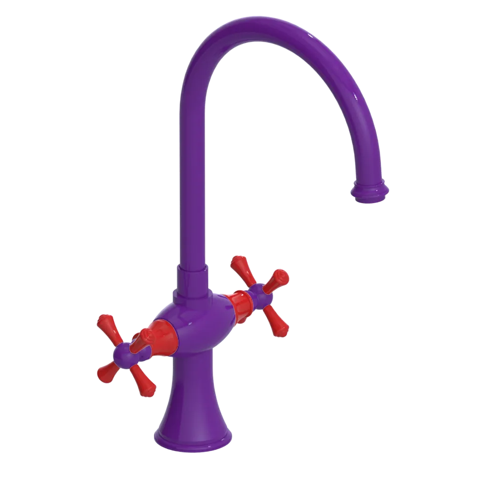 Rubinet Two Handle Single Hole Kitchen Set Purple Haze