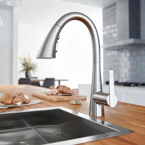 Grohe Zedra Single-Handle Pull Down Triple Spray Bar Faucet 6.6 L/Min - Golzar Home