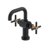 Rubinet Single Hole Dual Handle Lav. Set. (less drain) Matt Black