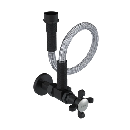 Rubinet Exposed Supply Kit (classic) Matt Black