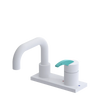 Rubinet 4" Centre Single Control Lav. Set. with Genesis spout (less drain) Matt White