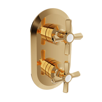 Baril Complete thermostatic pressure balanced shower control valve with 3-way diverter