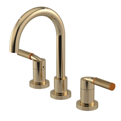 Rubinet Widespread Lav. Set. (less drain) Gold