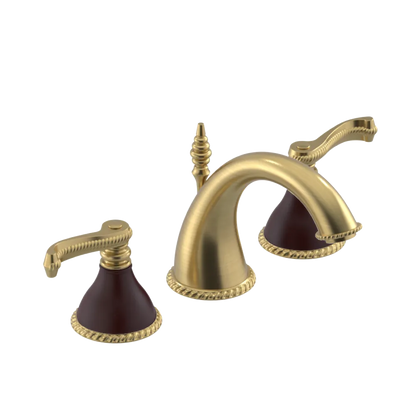 Rubinet Widespread Lav. Set. (less drain) Satin Brass