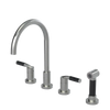 Rubinet Widespread Kitchen Set with Hand Spray Satin Nickel