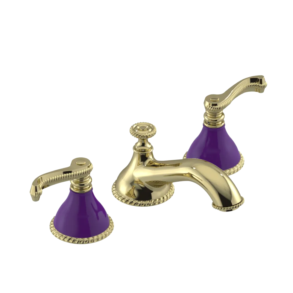 Rubinet Widespread Lav. Set. (less drain) Gold