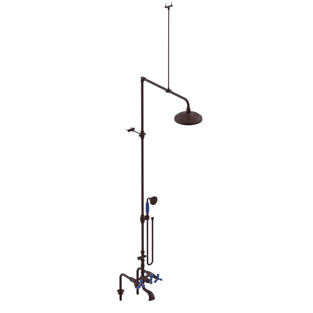 Rubinet Deck Mount Tub & Shower with Hand Held Shower Bordeaux