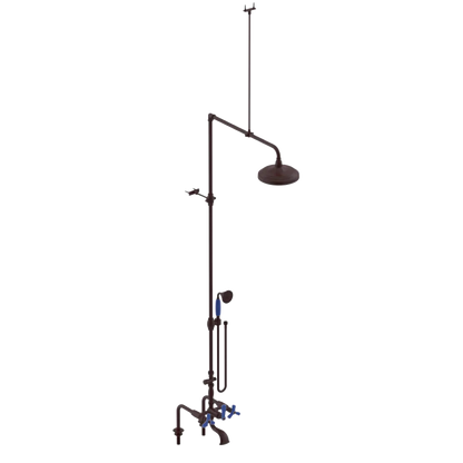 Rubinet Deck Mount Tub & Shower with Hand Held Shower Bordeaux