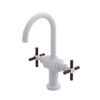 Rubinet Single Hole Dual Handle Lav. Set with LaSalle Spout (less drain) Matt White
