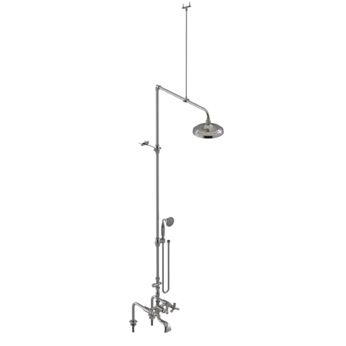 Rubinet Deck Mount Tub & Shower with Hand Held Shower Polished Nickel
