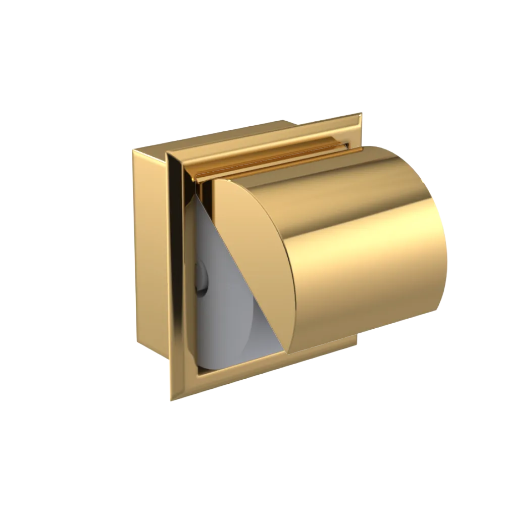 Rubinet RECESSED TOILET PAPER HOLDER Gold
