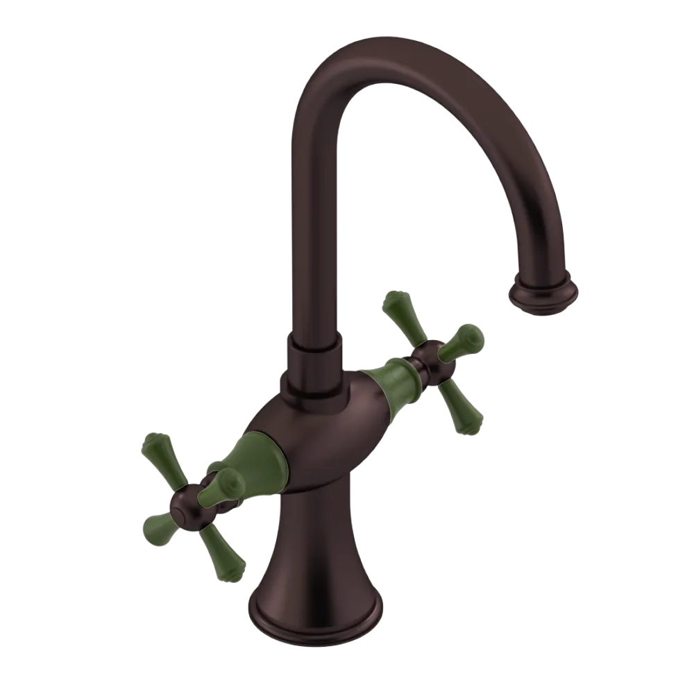 Rubinet Single Hole Dual Handle Lav. Set. (less drain) Oil Rubbed Bronze