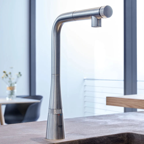 Grohe Zedra Smartcontrol Pull-Out Single Spray Kitchen Faucet 1.75 Gpm - Golzar Home