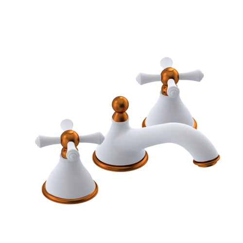 Rubinet Widespread Lav. Set. (less drain) Matt White