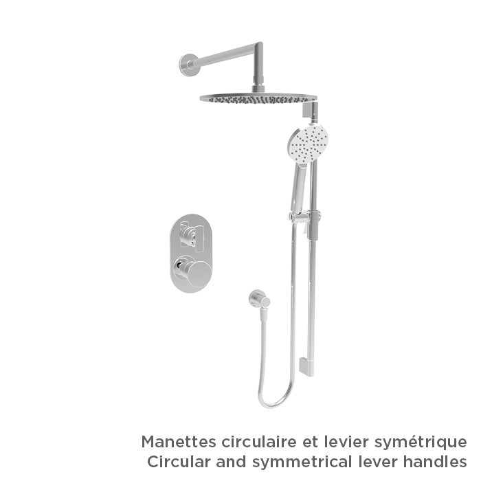 Baril Complete thermostatic pressure balanced shower kit without handle