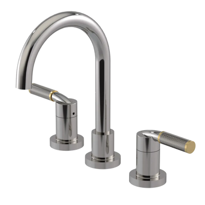 Rubinet Widespread Lav. Set. (less drain) Polished Nickel