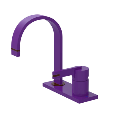 Rubinet 4" Centre Single Control Lav. Set (less drain) Purple Haze
