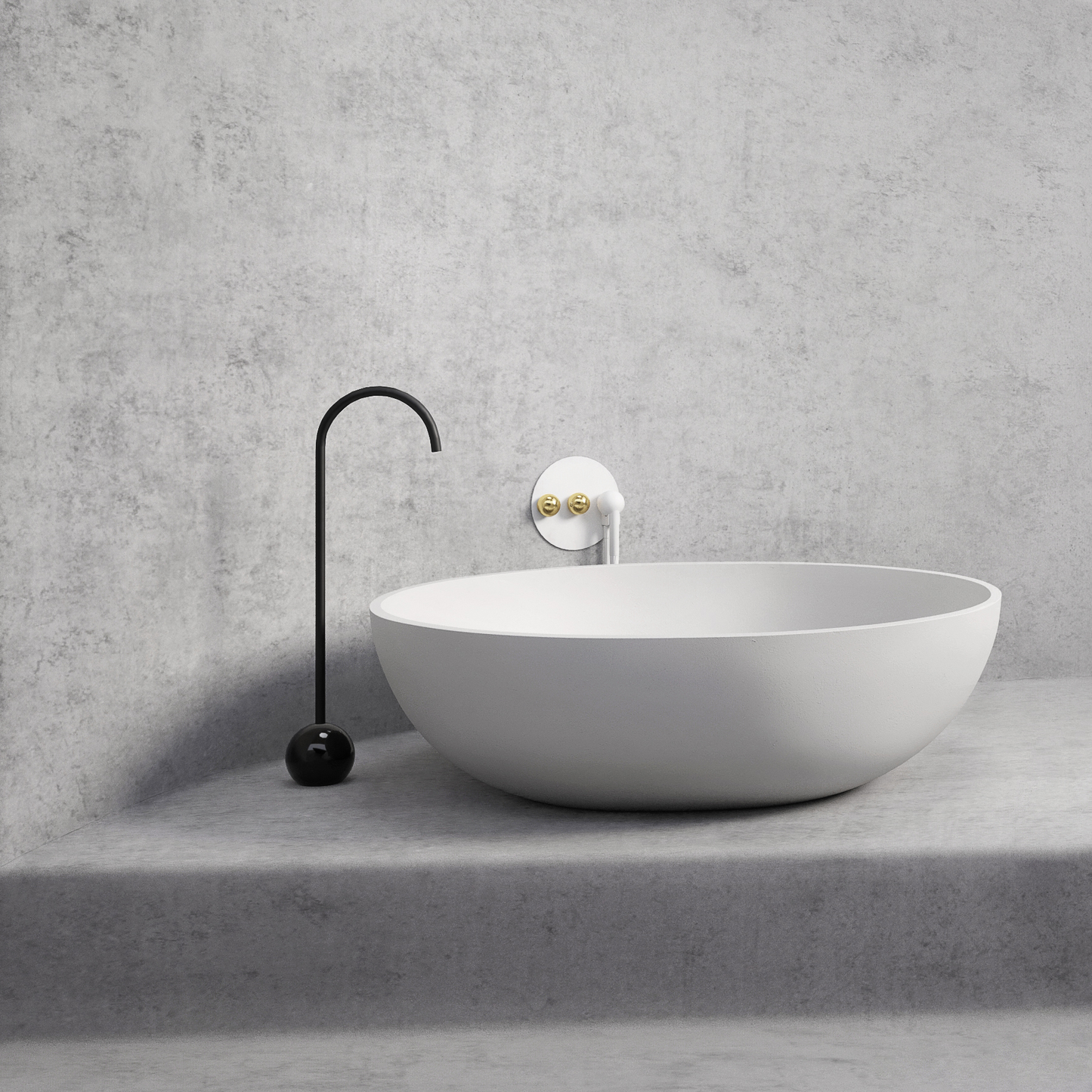 Baril Floor-mounted tub spout
