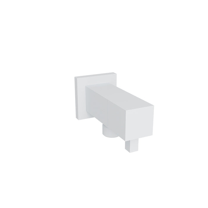 Baril Square wall-mounted 1/2" F supply elbow with integrated volume control