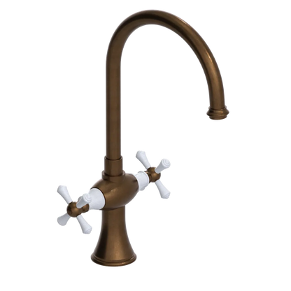 Rubinet Two Handle Single Hole Kitchen Set Tuscan Brass