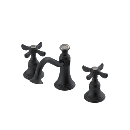 Rubinet Widespread Lav. Set. (less drain) Matt Black