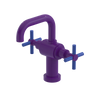 Rubinet Single Hole Dual Handle Lav. Set. (less drain) Purple Haze