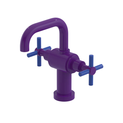 Rubinet Single Hole Dual Handle Lav. Set. (less drain) Purple Haze
