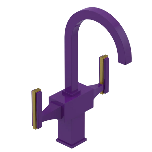 Rubinet Single Hole Dual Handle Lav. Set. (less drain) Purple Haze