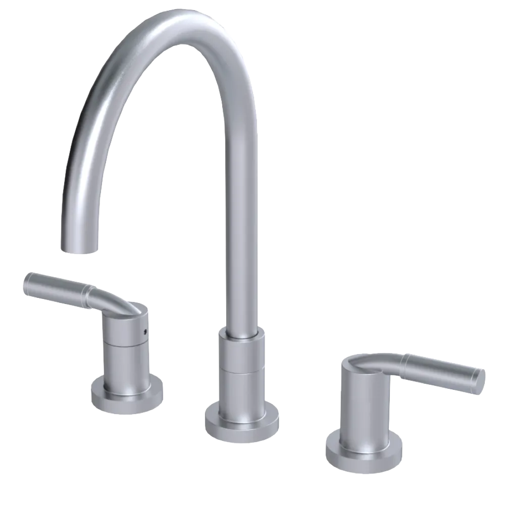 Rubinet Widespread Kitchen Set Satin Chrome