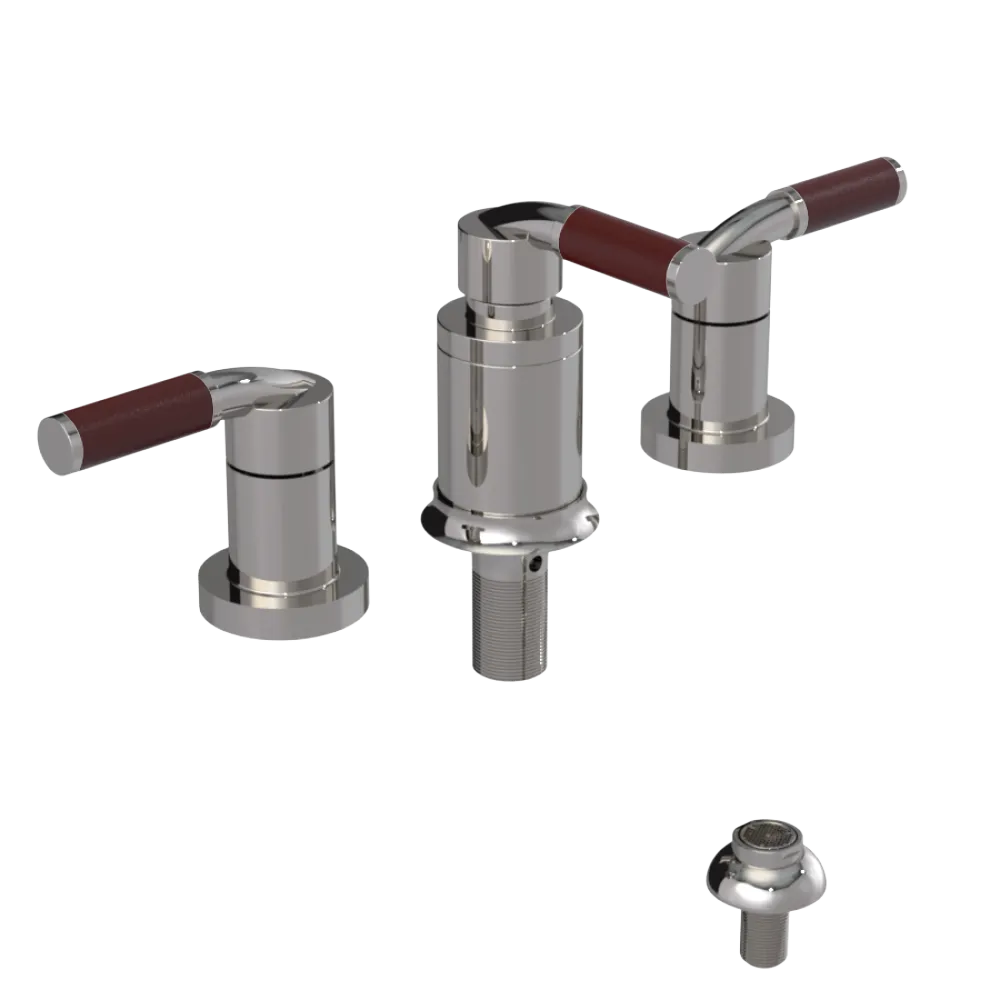 Rubinet Bidet Fitting with Spray, Diverter, and Vacuum Breaker (less drain) Polished Nickel