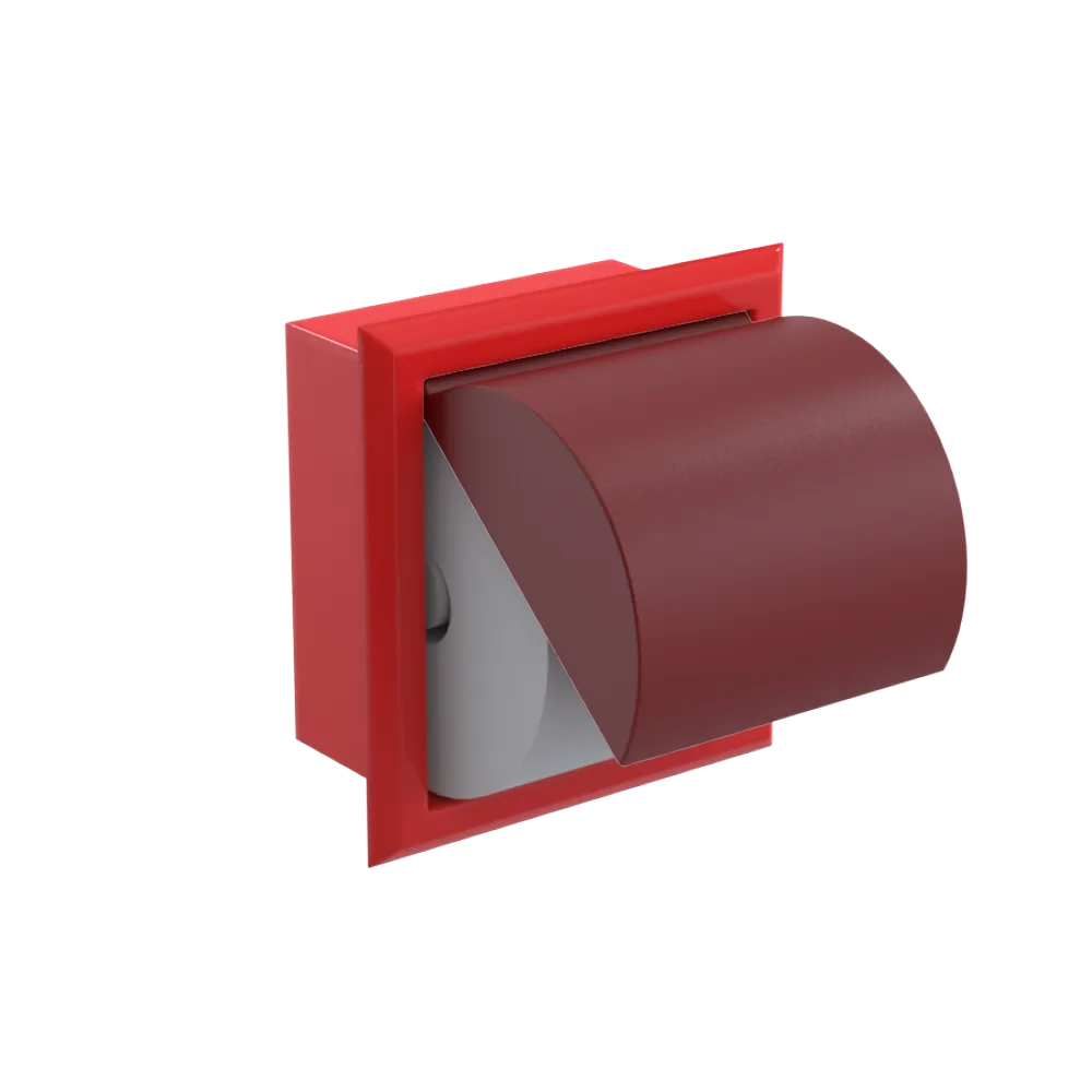 Rubinet RECESSED TOILET PAPER HOLDER Red