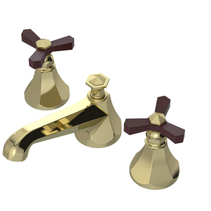 Rubinet Widespread Lav. Set. (less drain) Gold