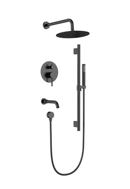 Aquaflo Rund 3-Way Pressure Balance Shower Set