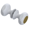 Rubinet Shower Door Knob (set) White
