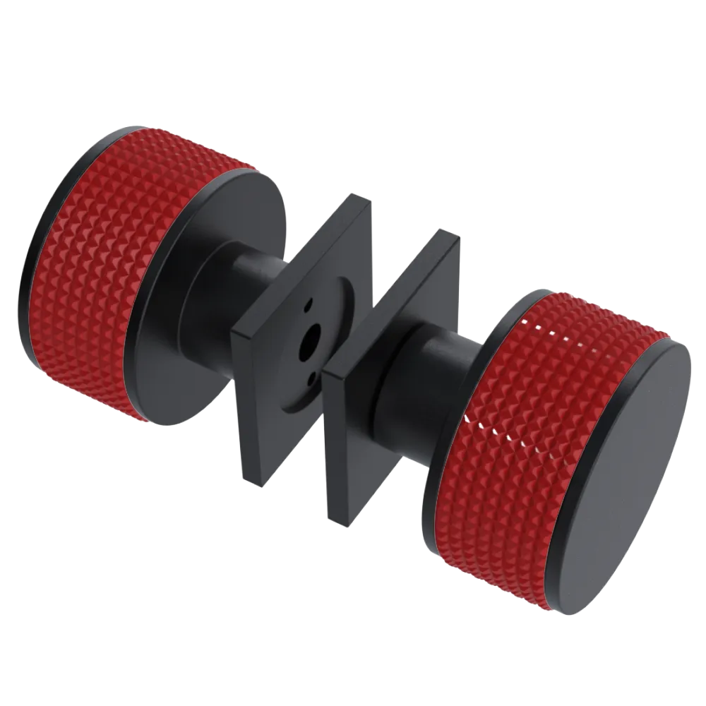 Rubinet Shower Door Knob (set) Matt Black