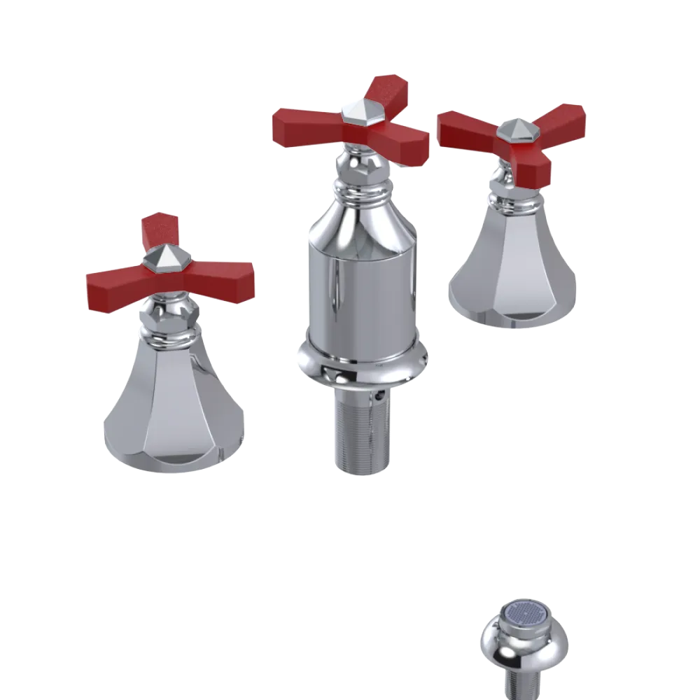 Rubinet Bidet Fitting with Spray, Diverter, and Vacum Breaker (Less Drain) Chrome