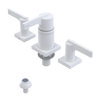 Rubinet Bidet Fitting with Spray, Diverter, and Vacum Breaker (Less Drain) White