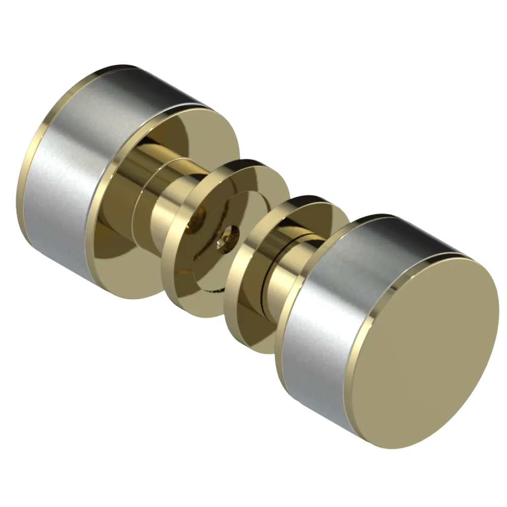 Rubinet Shower Door Knob (set) Natural Brass
