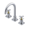 Rubinet Widespread Lav. Set. (less drain) Satin Chrome